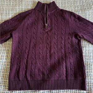 Women's Cable Knit Sweater - purple